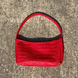 Handmade Red Leather Baguette